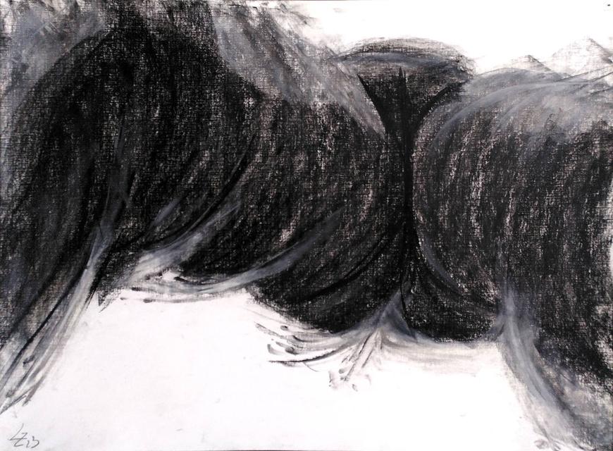 RePair #1 - 2023 | 36x48cm | acrylic, charcoal, pastel on paper